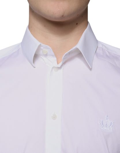 قميص مارتيني رجالي من دولتشي آند غابانا، مصنوع من مزيج القطن الأبيض