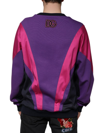 سويت شيرت رجالي متعدد الألوان برقبة دائرية من دولتشي آند غابانا