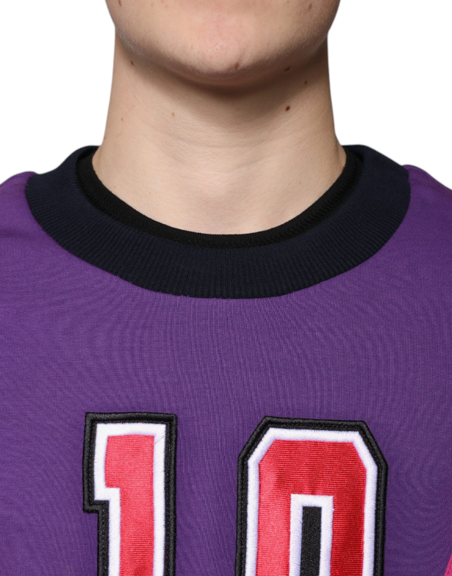 سويت شيرت رجالي متعدد الألوان برقبة دائرية من دولتشي آند غابانا