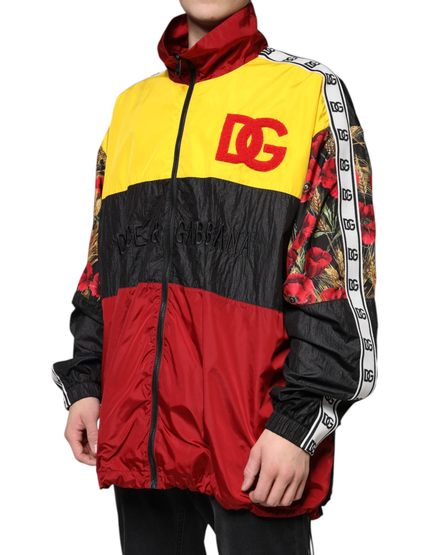 سترة دولتشي آند غابانا متعددة الألوان للرجال بسحاب كامل