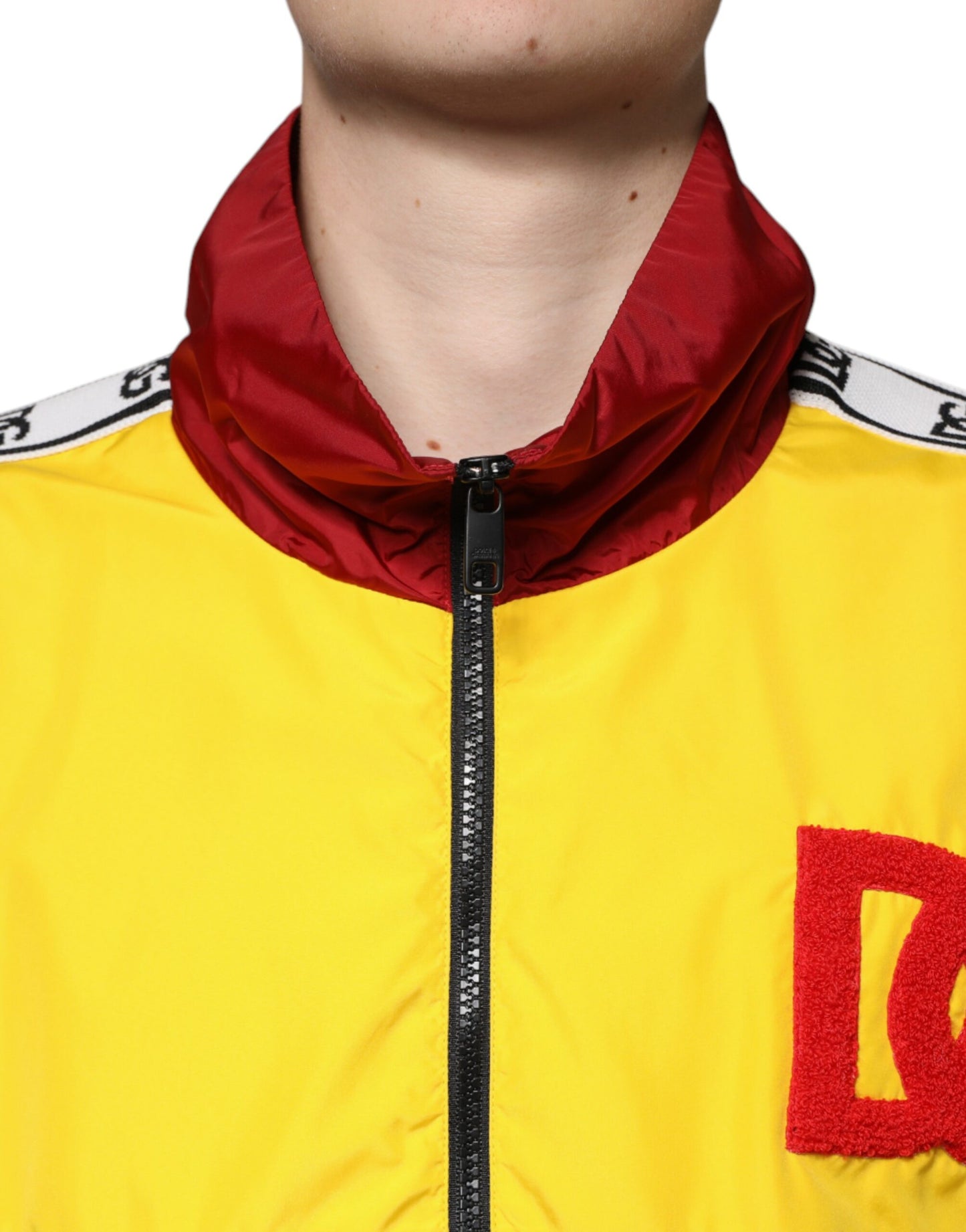 سترة دولتشي آند غابانا متعددة الألوان للرجال بسحاب كامل