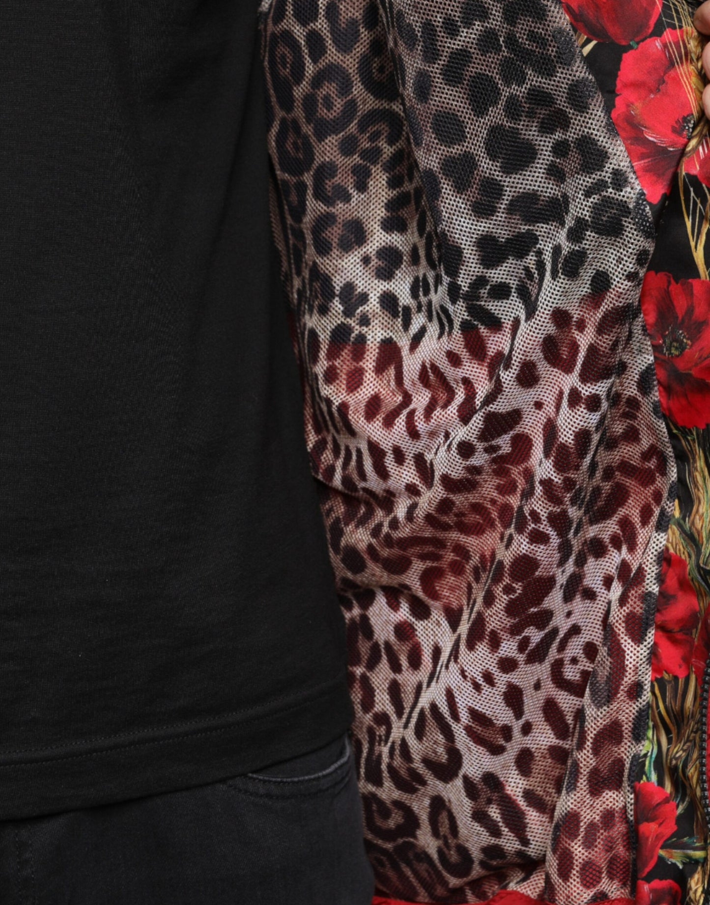 سترة دولتشي آند غابانا متعددة الألوان للرجال بسحاب كامل