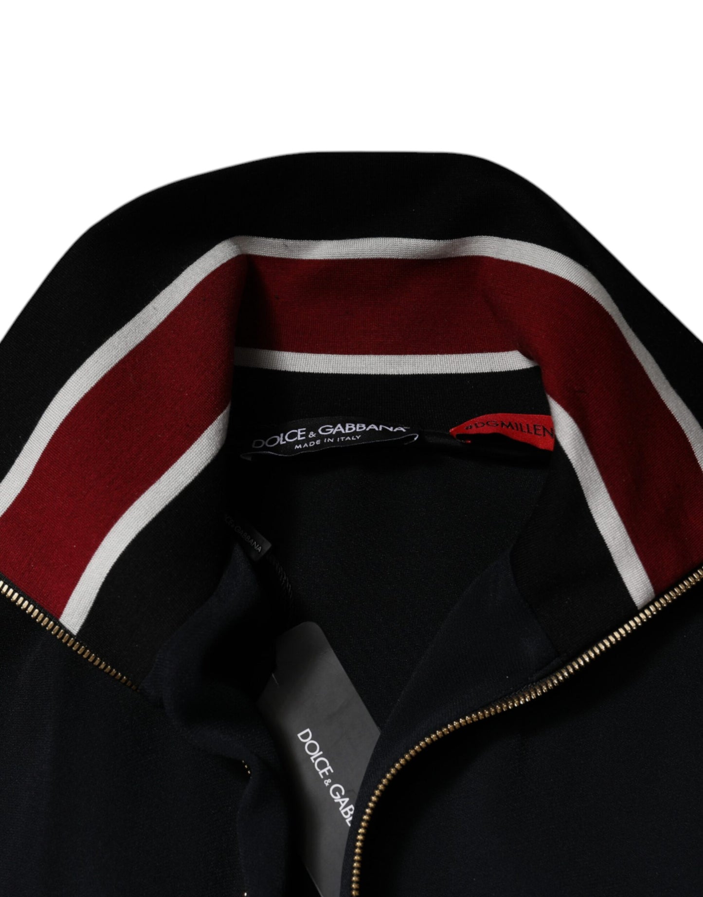 سويت شيرت دولتشي آند غابانا أسود بسحاب كامل من DG King