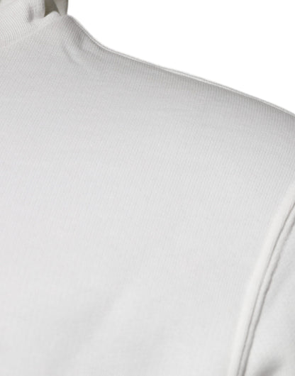 سترة دولتشي آند غابانا بيضاء من القطن بغطاء رأس