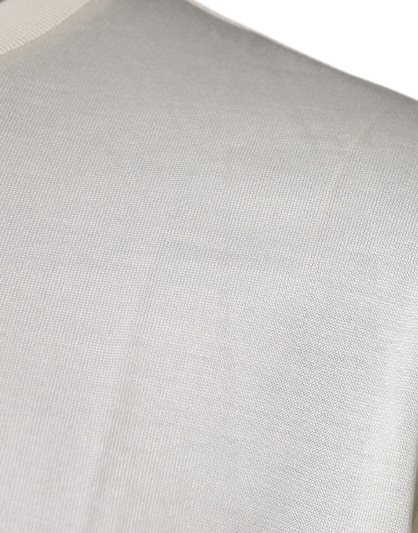 تي شيرت دولتشي آند غابانا أوف وايت بياقة دائرية وأكمام قصيرة