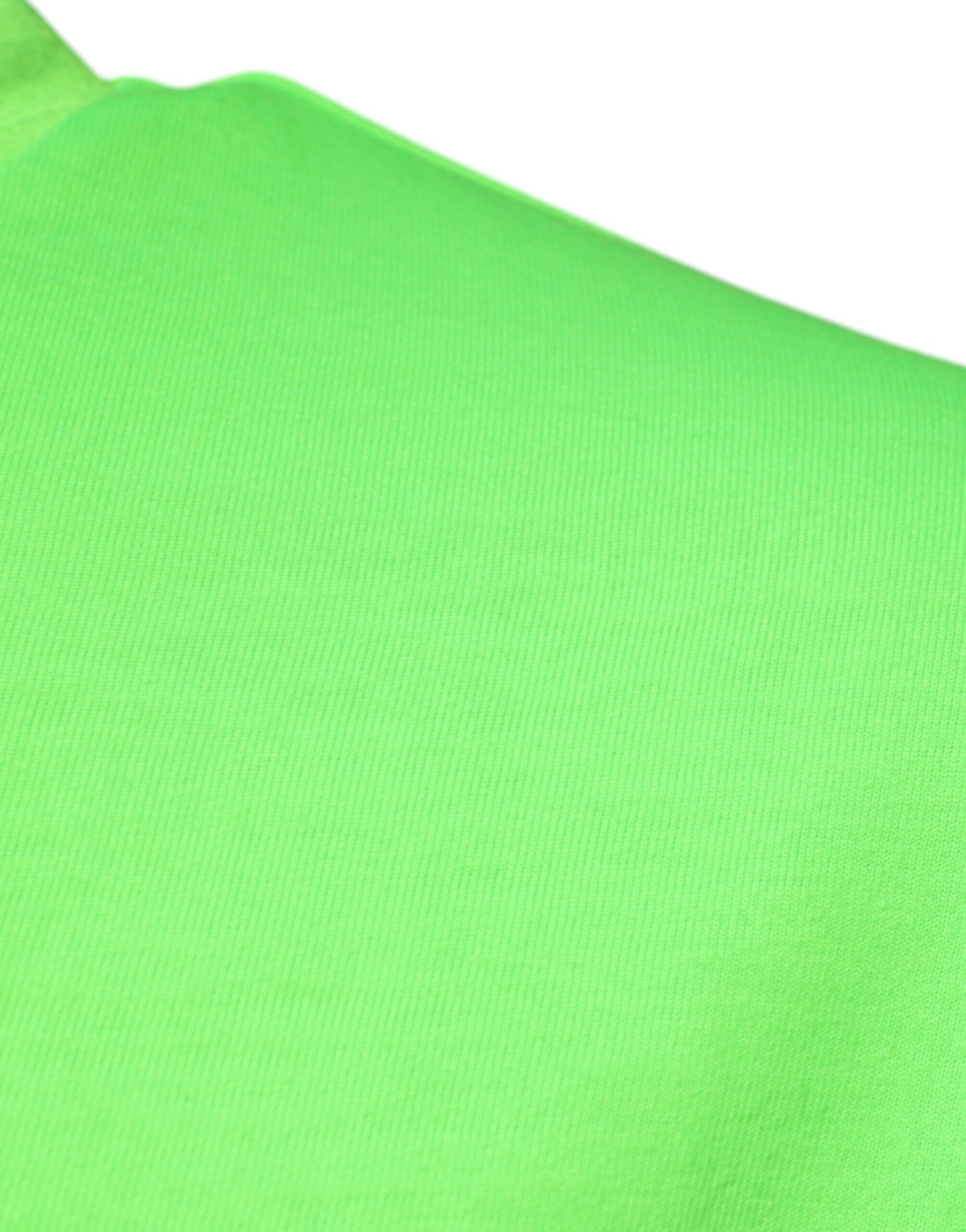 تي شيرت دولتشي آند غابانا الأخضر المصنوع من البوليستر برقبة دائرية وشعار