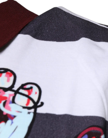 تيشيرت بولو متعدد الألوان برسومات جرافيكية من دولتشي آند غابانا