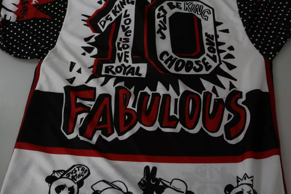 تي شيرت دولتشي آند غابانا كينج باندا بوليستر أبيض