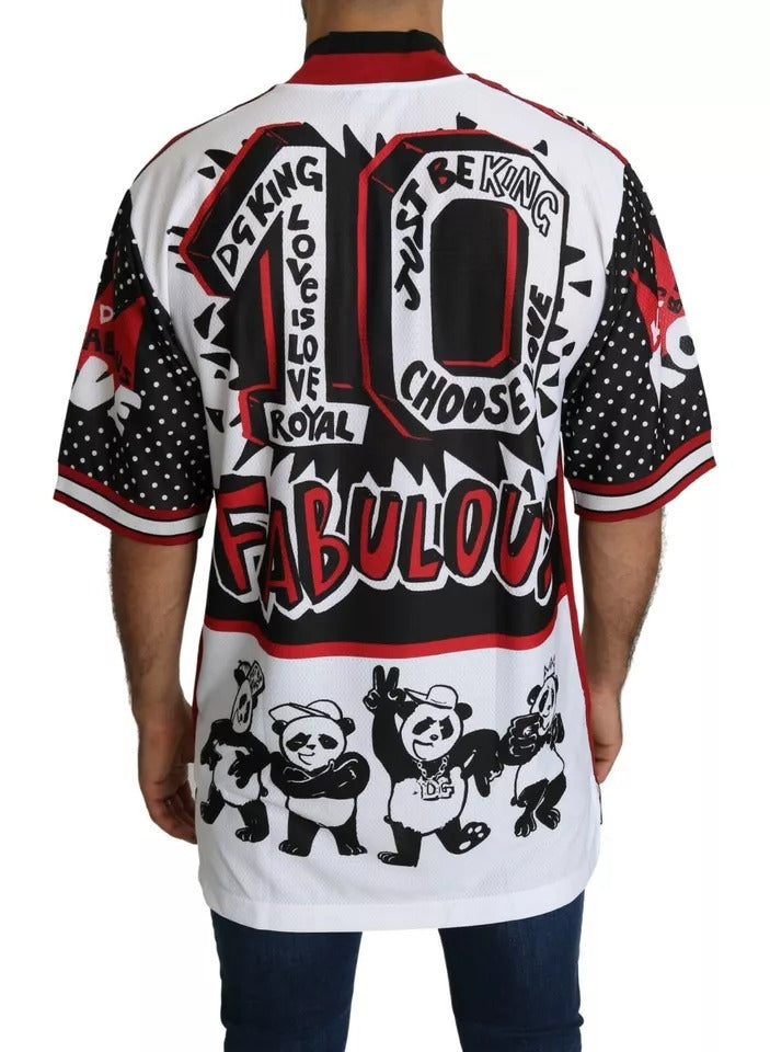 تي شيرت دولتشي آند غابانا كينج باندا بوليستر أبيض