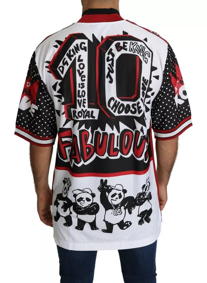 تي شيرت دولتشي آند غابانا كينج باندا بوليستر أبيض