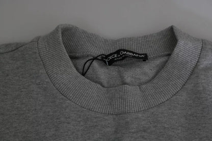 سترة قطنية بطبعة تاج الملك الرمادي من دولتشي آند غابانا