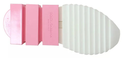 حذاء سنيكرز سورينتو بشعار دولتشي آند غابانا باللون الوردي والأبيض