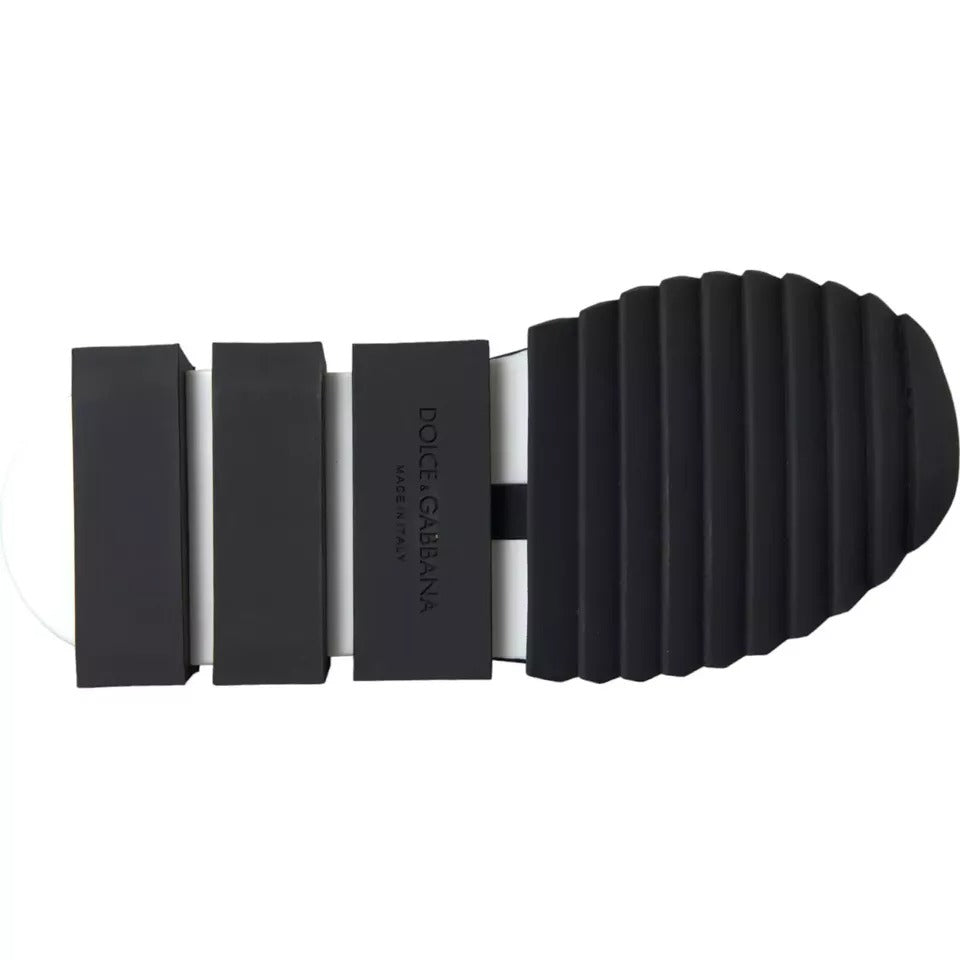 حذاء سنيكرز رجالي من دولتشي آند غابانا بشعار سورينتو باللونين الأسود والأبيض