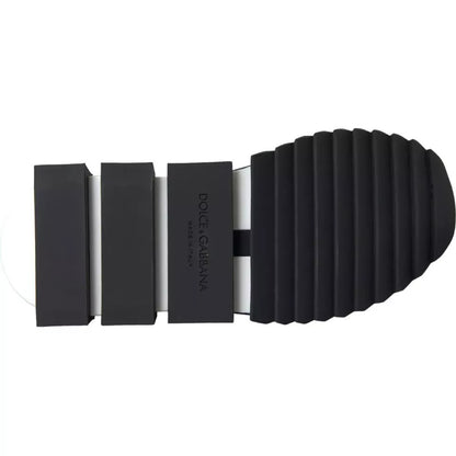 حذاء سنيكرز رجالي من دولتشي آند غابانا بشعار سورينتو باللونين الأسود والأبيض