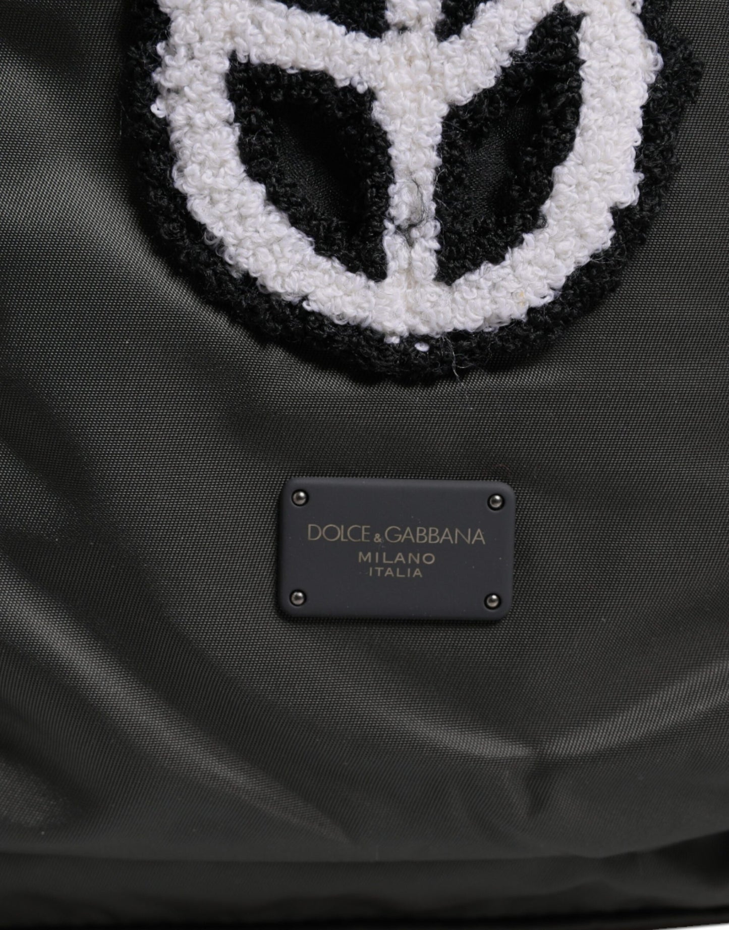 حقيبة ظهر مدرسية للسفر من دولتشي آند غابانا باللون الرمادي من النايلون "برنس فوريفر"