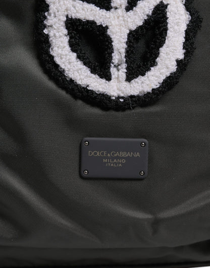 حقيبة ظهر مدرسية للسفر من دولتشي آند غابانا باللون الرمادي من النايلون "برنس فوريفر"