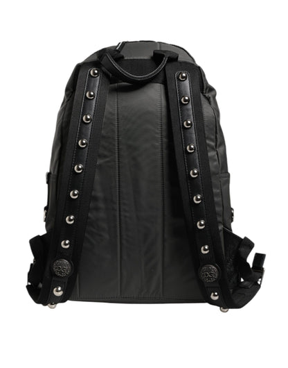 حقيبة ظهر مدرسية للسفر من دولتشي آند غابانا باللون الرمادي من النايلون "برنس فوريفر"