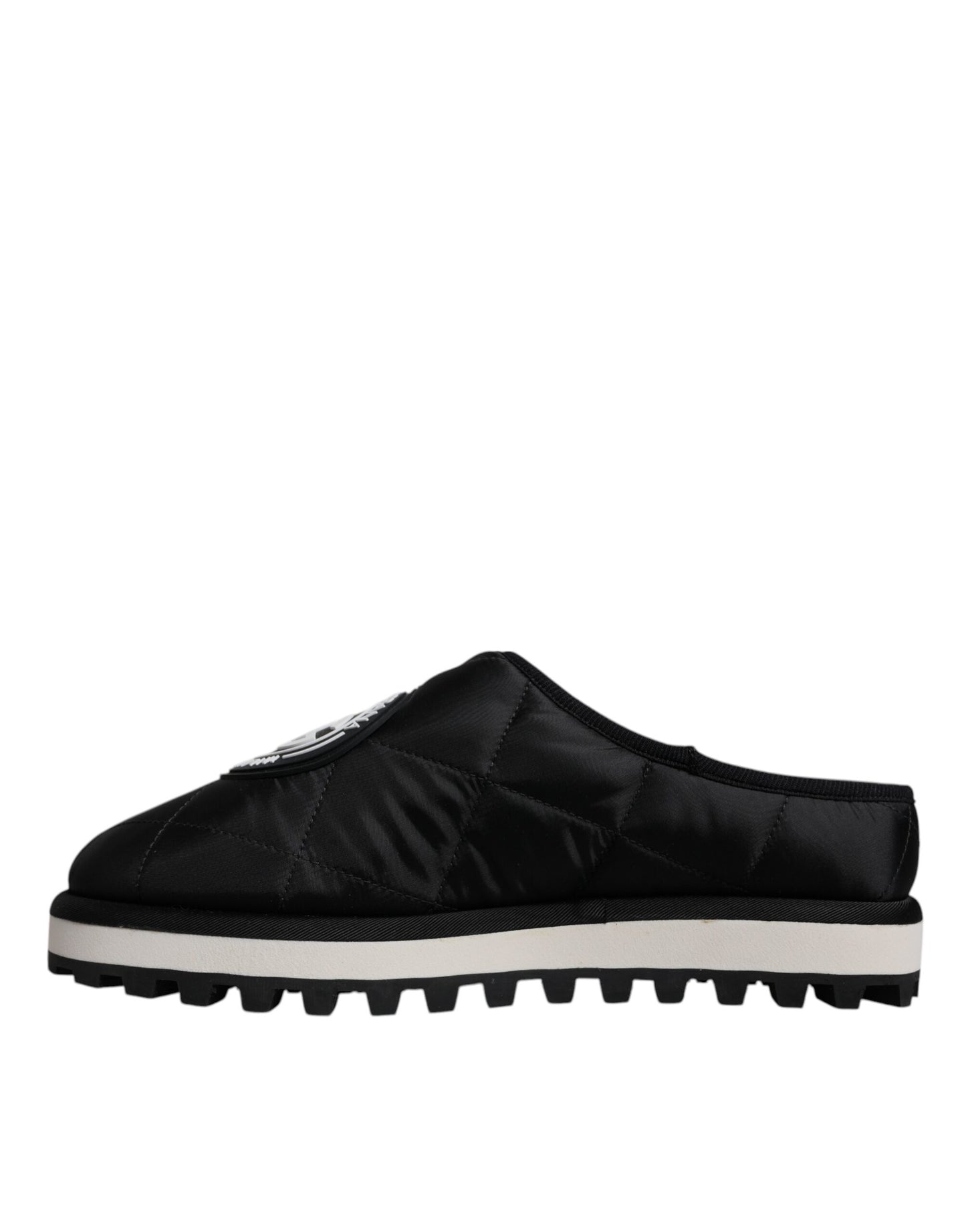 صندل دولتشي آند غابانا أسود من النايلون المبطن بشعار