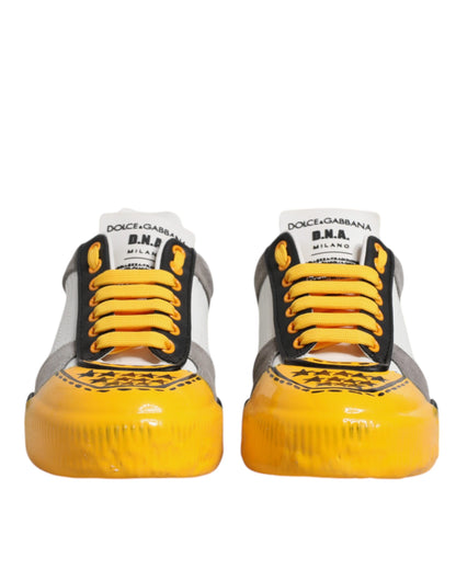 حذاء سنيكرز دولتشي آند غابانا متعدد الألوان من الجلد منخفض الرقبة