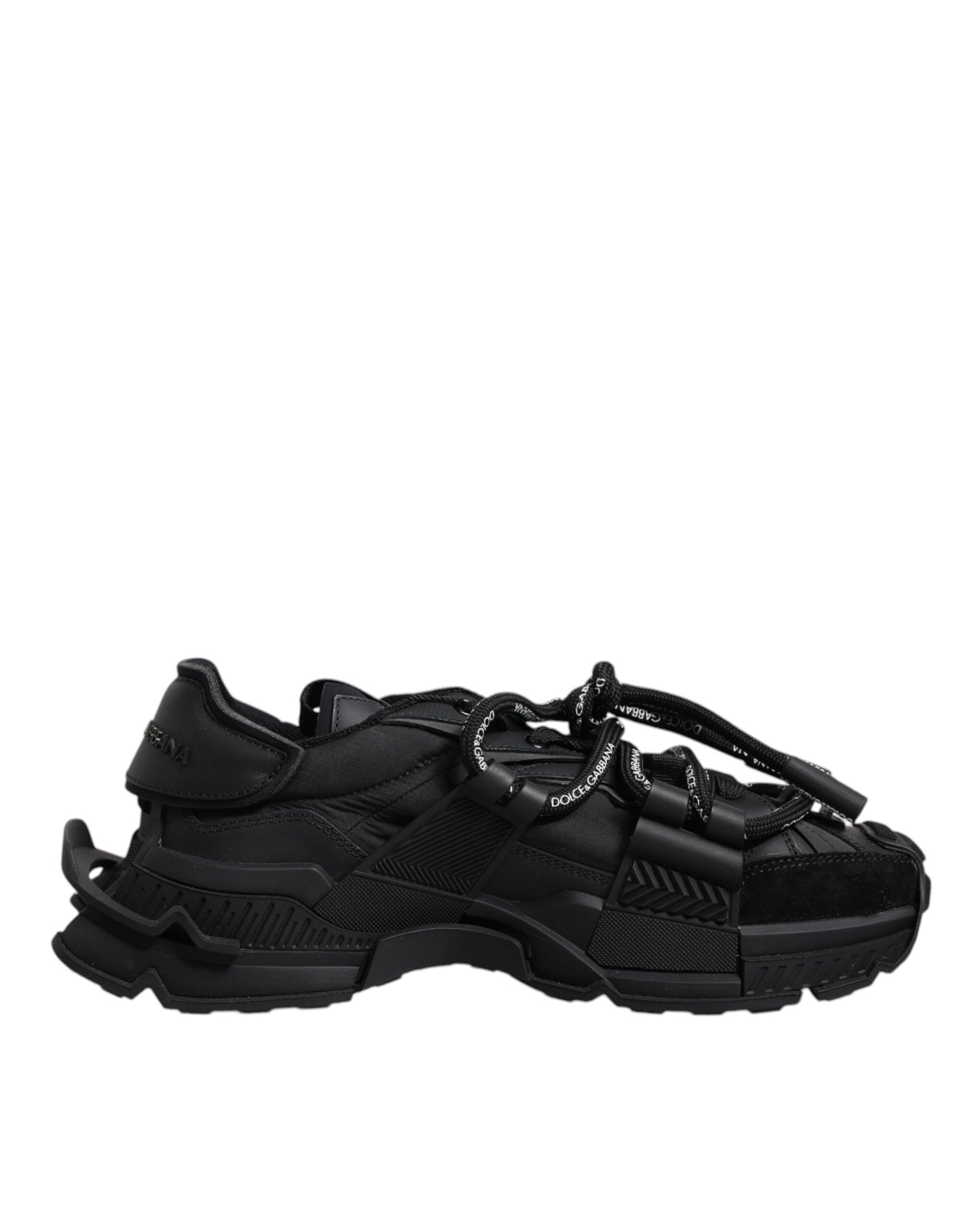 حذاء سنيكرز دولتشي آند غابانا أسود منخفض الرقبة برباط