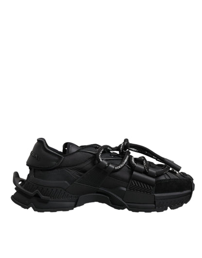 حذاء سنيكرز دولتشي آند غابانا أسود منخفض الرقبة برباط