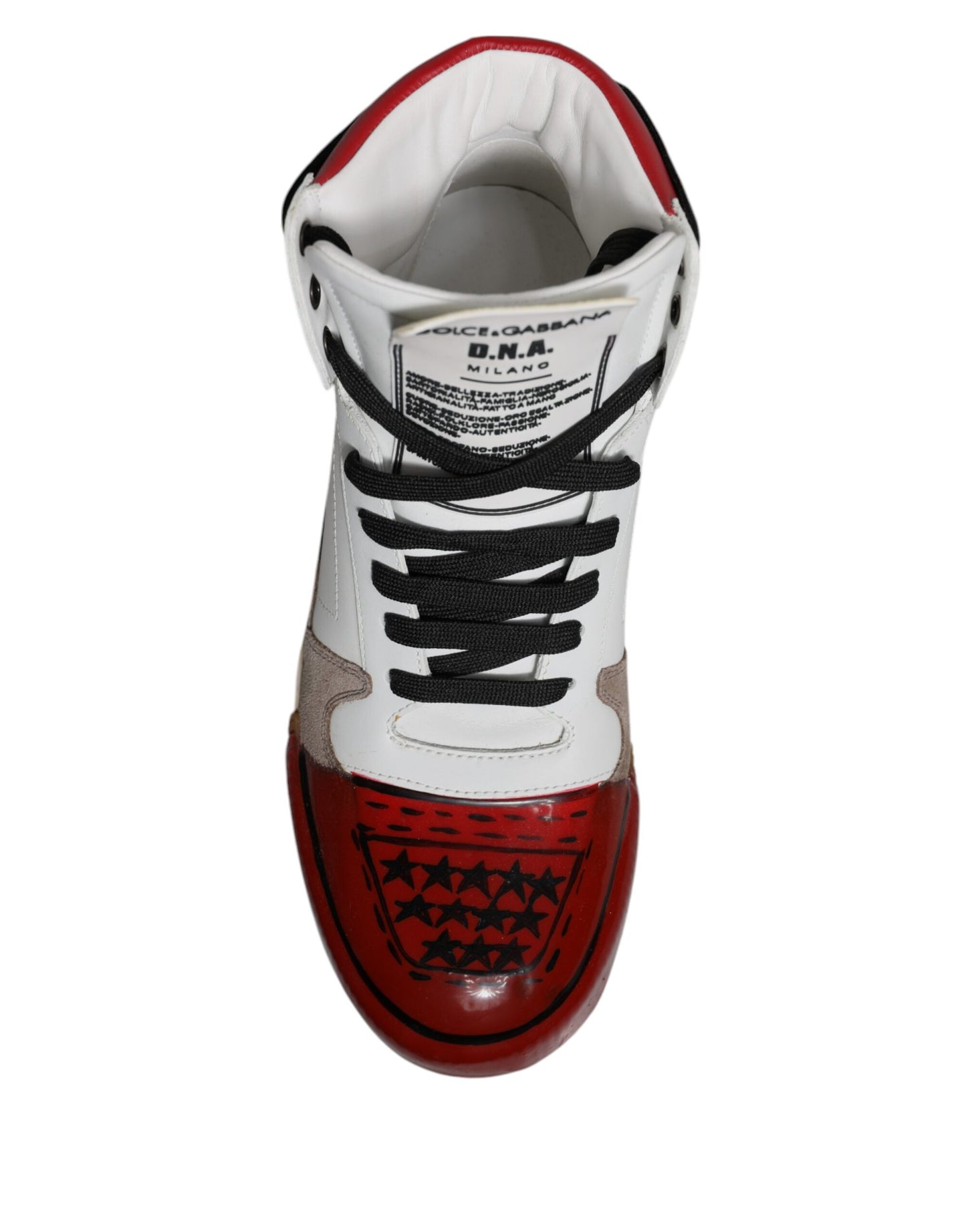 حذاء سنيكرز متعدد الألوان من الجلد من دولتشي آند غابانا