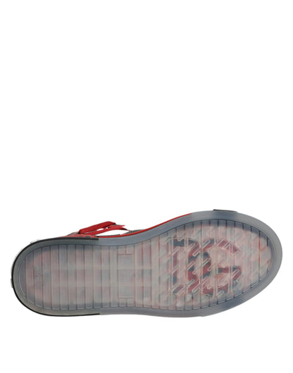 حذاء سنيكرز متعدد الألوان من الجلد من دولتشي آند غابانا