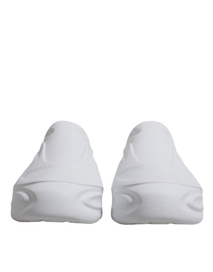 حذاء سنيكرز رجالي منخفض الرقبة من دولتشي آند غابانا، أبيض، دايماستر