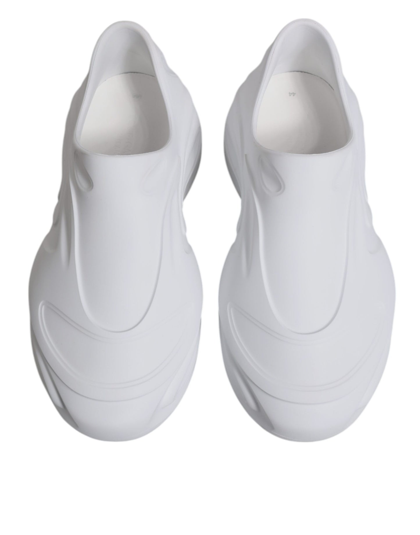 حذاء سنيكرز رجالي منخفض الرقبة من دولتشي آند غابانا، أبيض، دايماستر