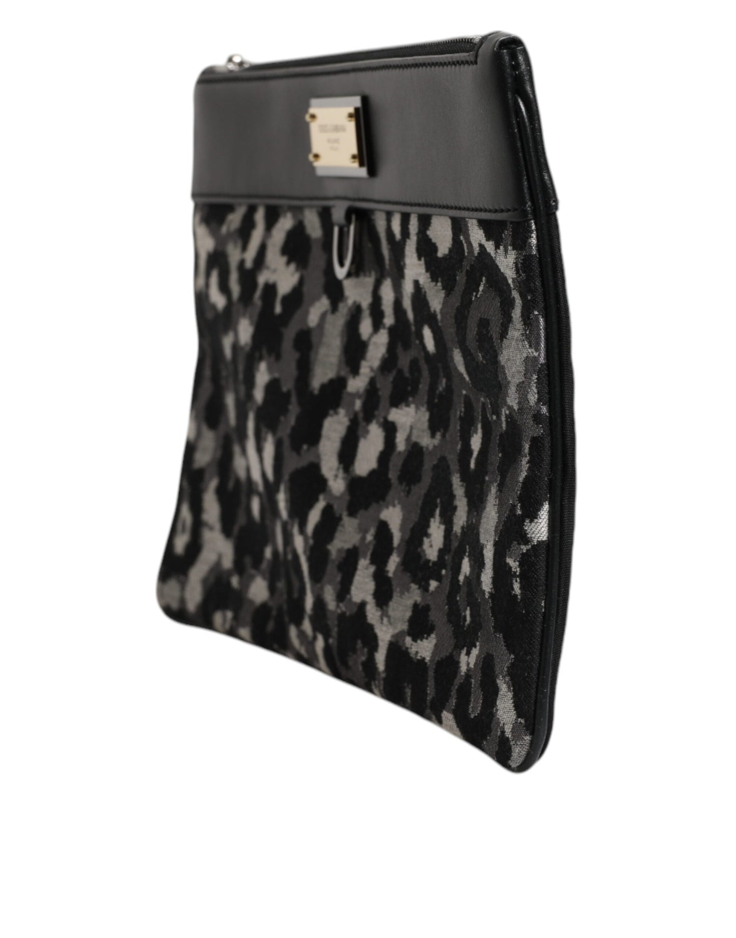 حقيبة دولتشي آند غابانا متعددة الألوان بنقشة جلد النمر وشعار جاكار للرجال