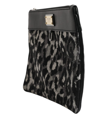 حقيبة دولتشي آند غابانا متعددة الألوان بنقشة جلد النمر وشعار جاكار للرجال