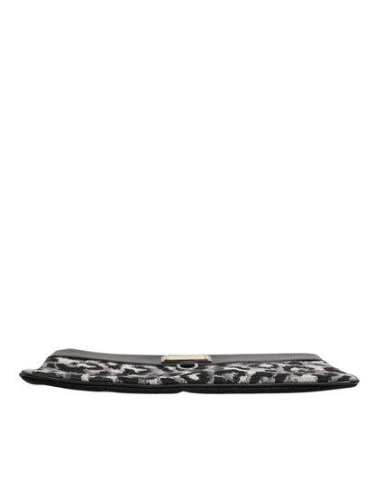 حقيبة دولتشي آند غابانا متعددة الألوان بنقشة جلد النمر وشعار جاكار للرجال