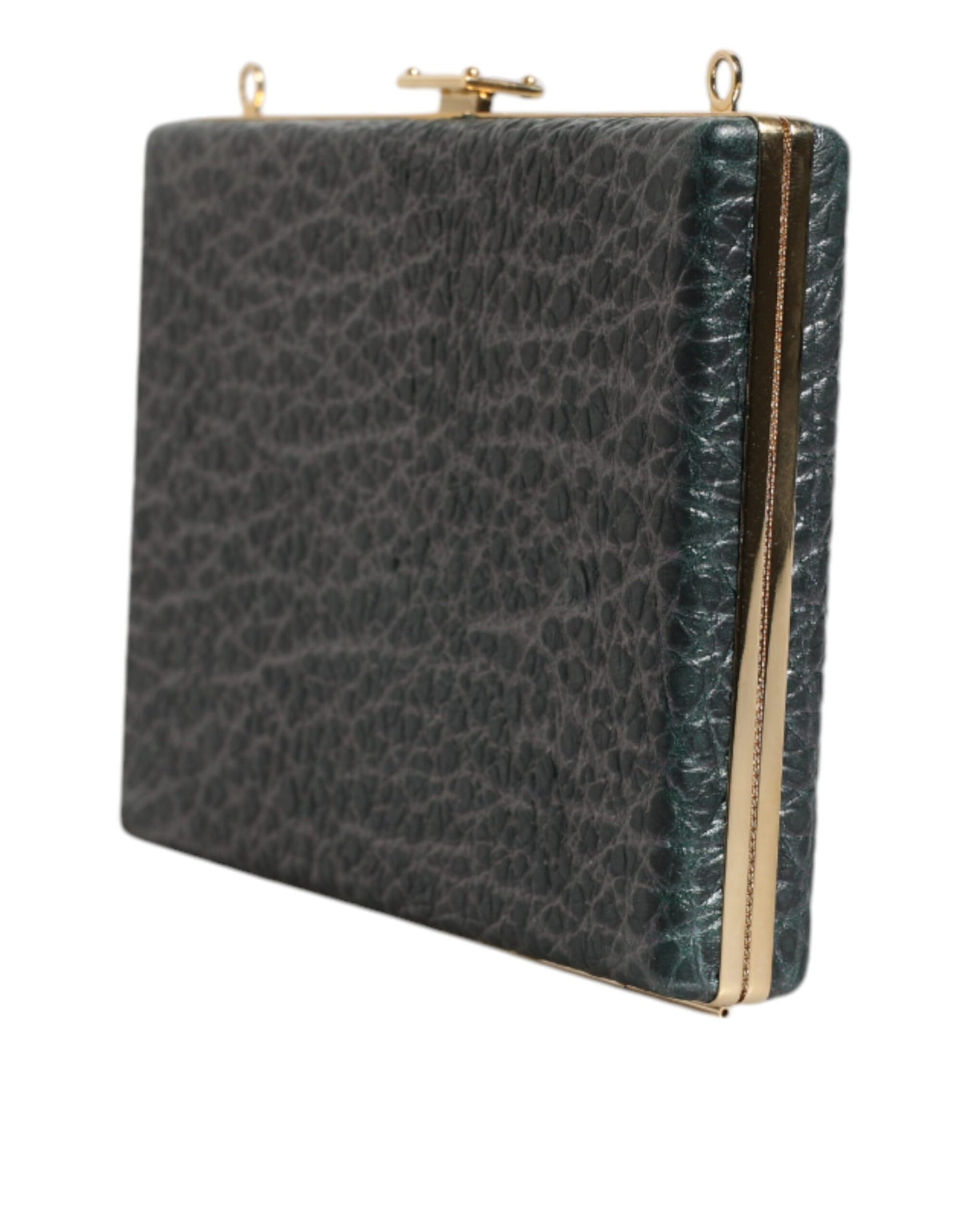 حقيبة كروس بودي نسائية من دولتشي آند غابانا، مصنوعة من الجلد الأسود