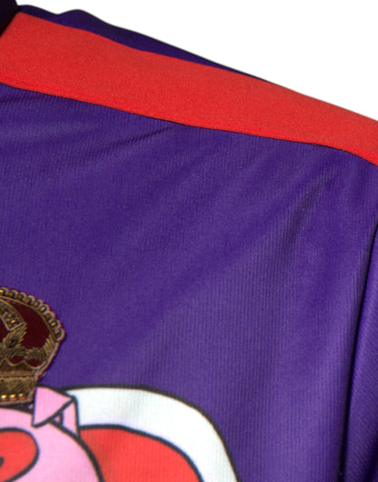 سترة بومبر بسحاب كامل من دولتشي آند غابانا، أرجوانية اللون، بطبعة عام الخنزير