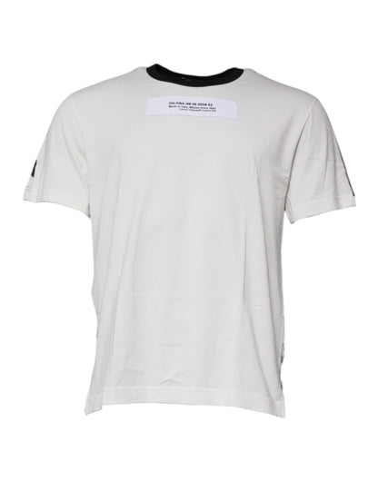 تي شيرت دولتشي آند غابانا متعدد الألوان بطبعة مموهة ورقبة دائرية