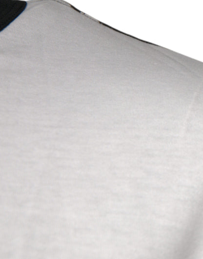 تي شيرت دولتشي آند غابانا متعدد الألوان بطبعة مموهة ورقبة دائرية