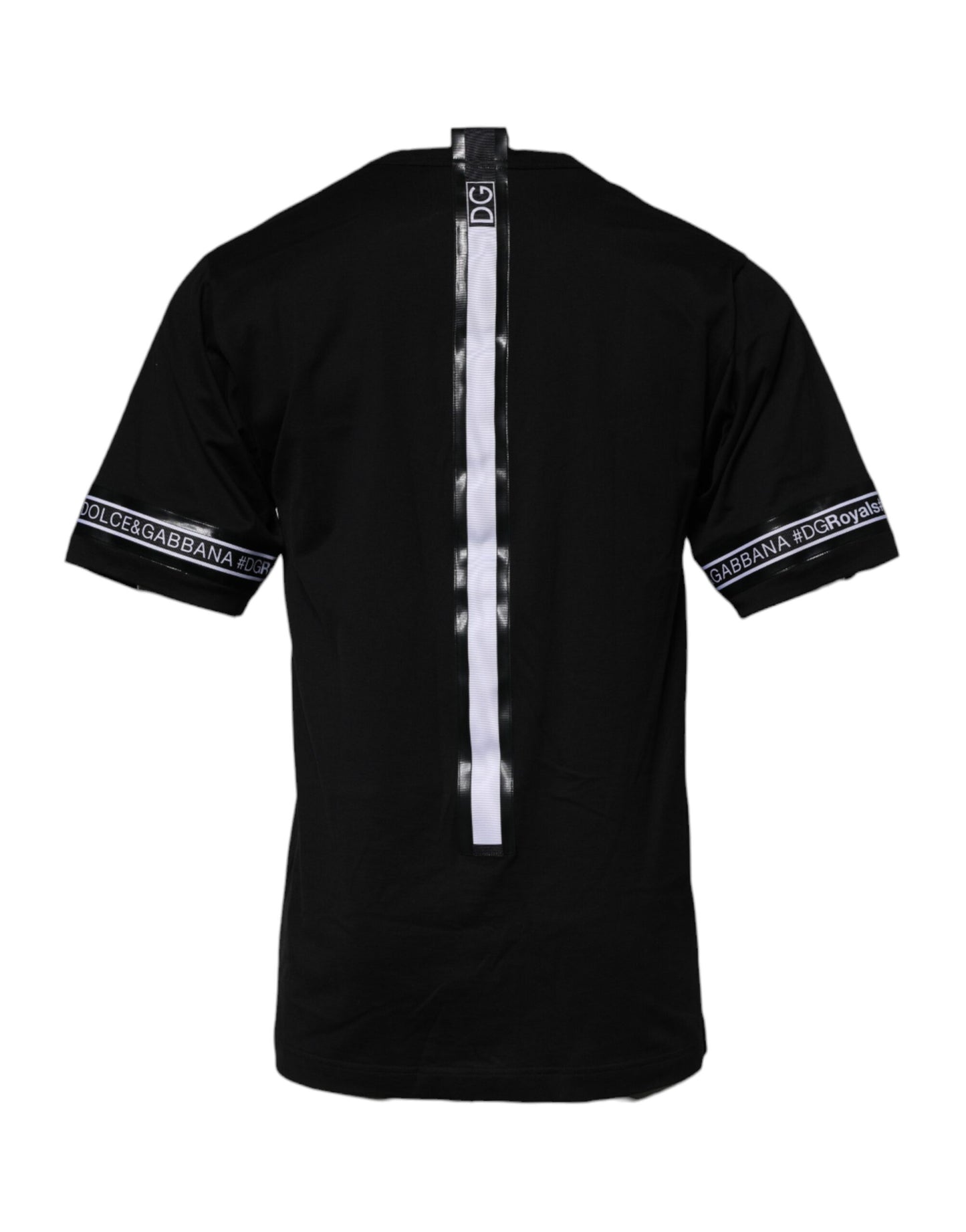 تي شيرت دولتشي آند غابانا أسود من القطن برقبة دائرية #DGMILLENNIALS