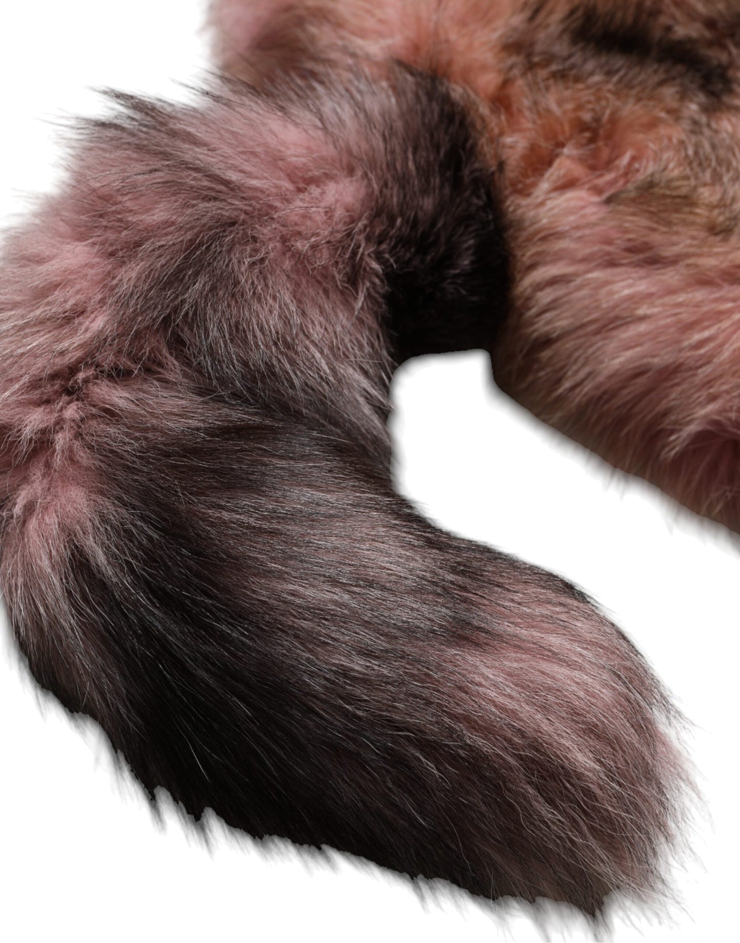 وشاح شتوي دافئ للرقبة من فرو الثعلب الوردي من دولتشي آند غابانا