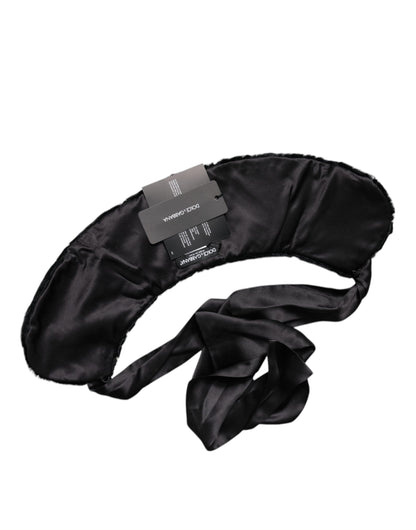 وشاح شتوي دافئ للرقبة من فرو الحمل الأسود من دولتشي آند غابانا للنساء