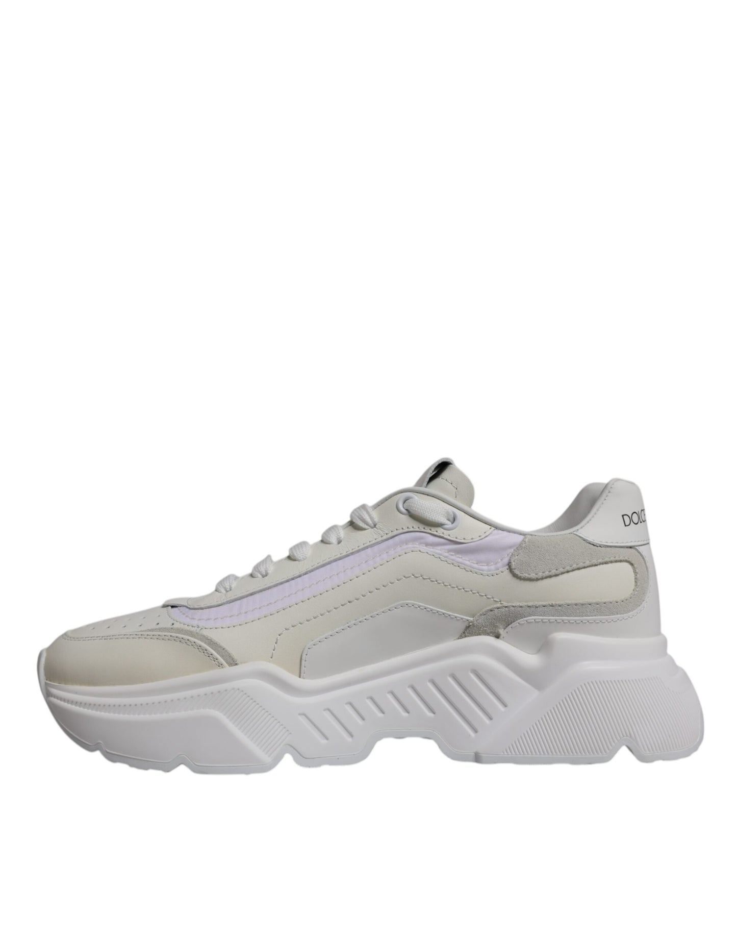 حذاء سنيكرز دولتشي آند غابانا دايماستر أبيض منخفض الرقبة