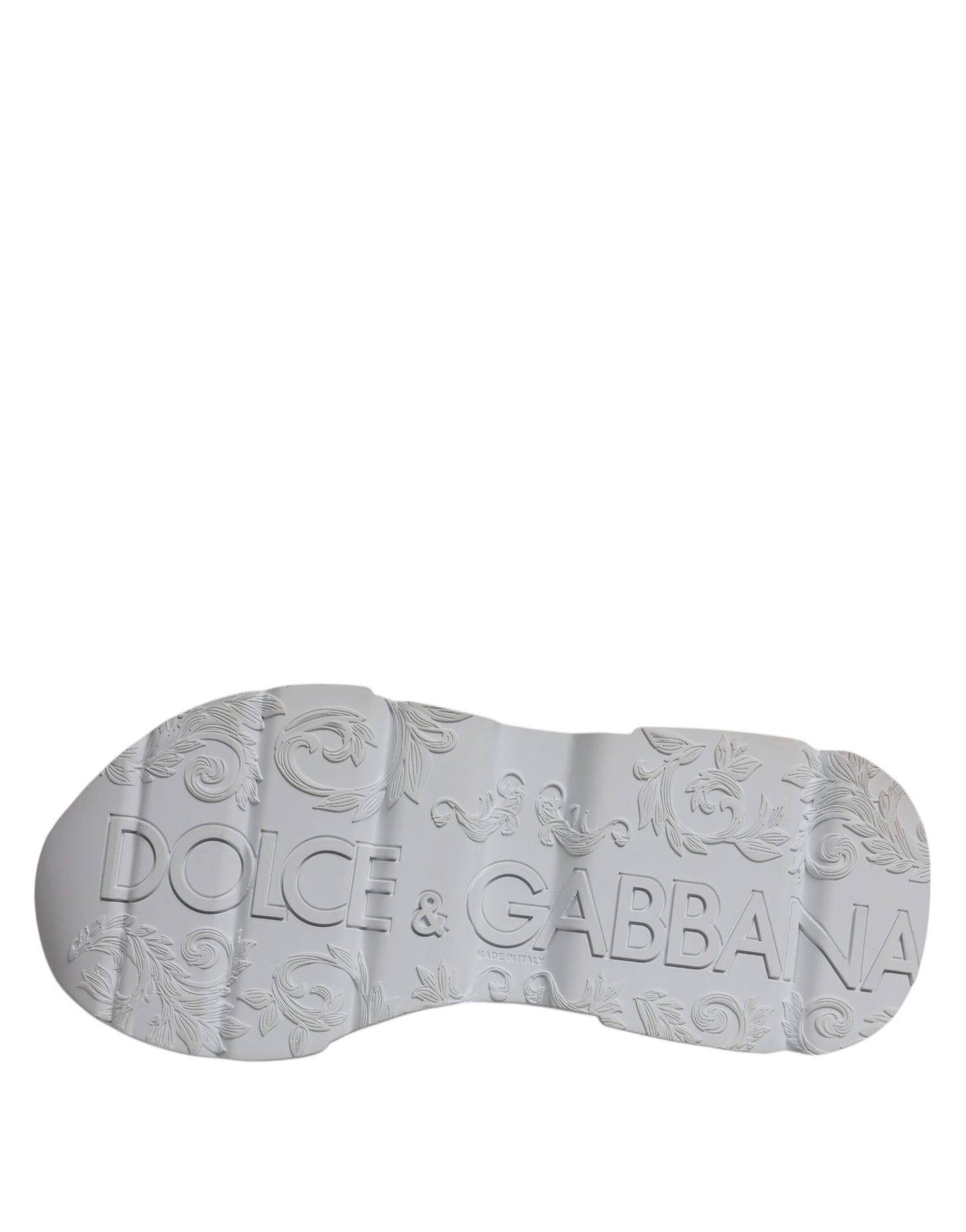 حذاء سنيكرز دولتشي آند غابانا دايماستر أبيض منخفض الرقبة