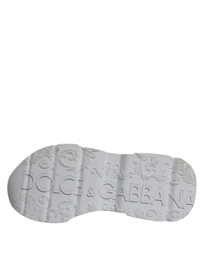 حذاء سنيكرز دولتشي آند غابانا دايماستر أبيض منخفض الرقبة