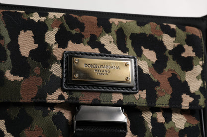 حقيبة كروس بودي متعددة الألوان من دولتشي آند غابانا بنقشة جلد النمر