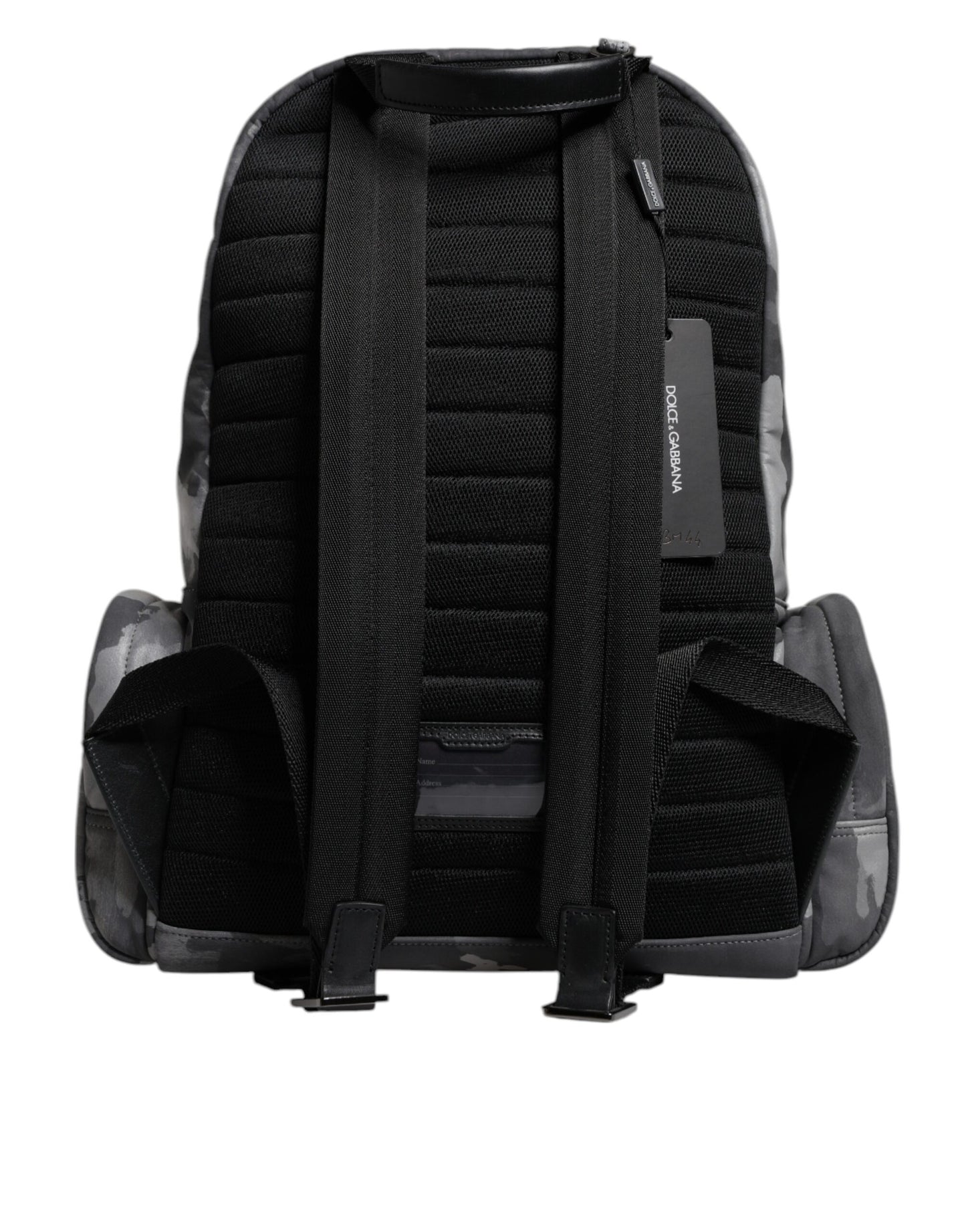 حقيبة ظهر دولتشي آند غابانا رمادية من القطن بشعار مموه