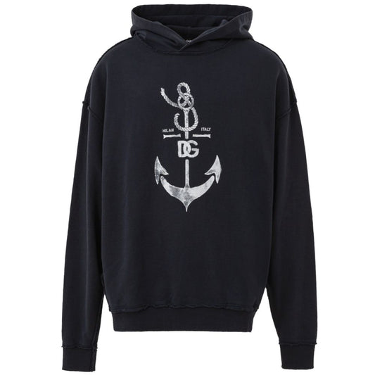 سويت شيرت قطني أزرق من دولتشي آند غابانا