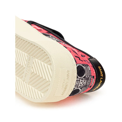 حذاء رياضي من القطن باللون الوردي من Saint Laurent