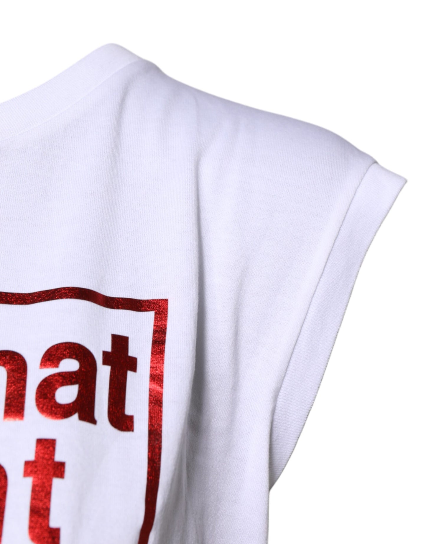 بلوزة دولتشي آند غابانا بدون أكمام بطبعة زهور بيضاء