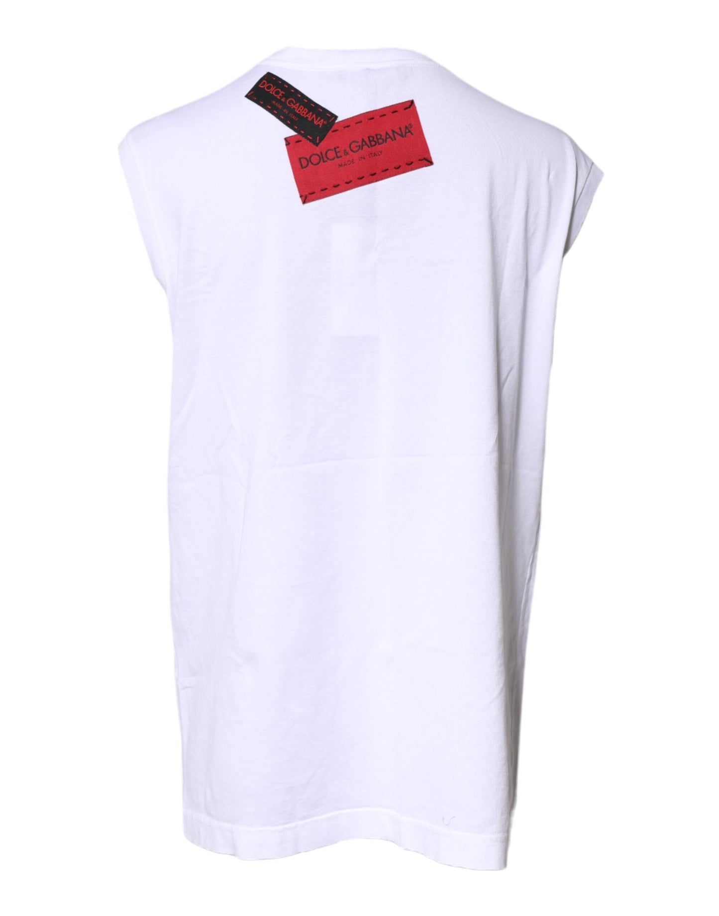 بلوزة دولتشي آند غابانا بدون أكمام بطبعة زهور بيضاء