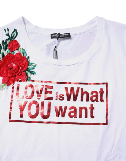 بلوزة دولتشي آند غابانا بدون أكمام بطبعة زهور بيضاء