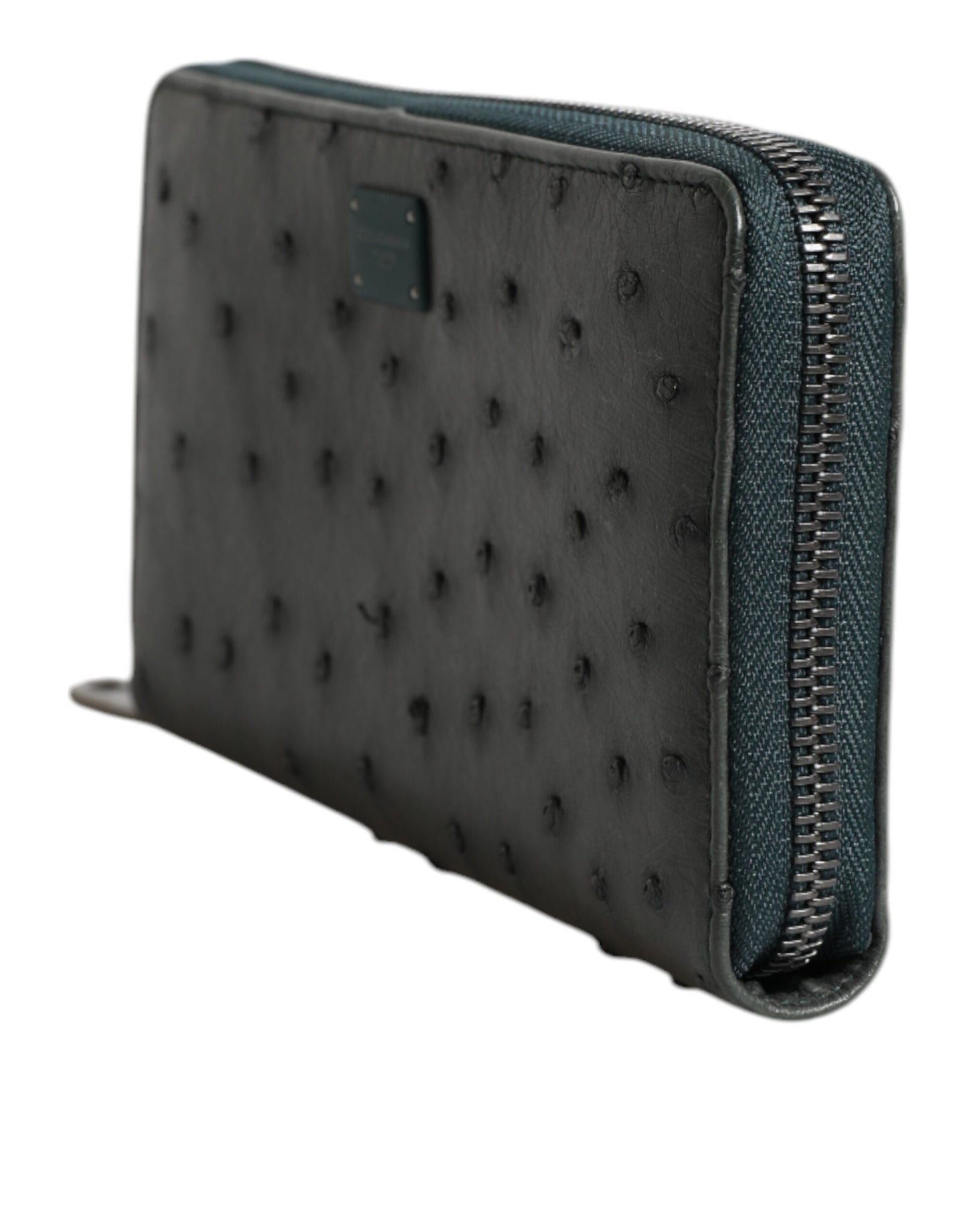 محفظة كونتيننتال بسحاب دائري ولوحة شعار النعامة الخضراء من دولتشي آند غابانا